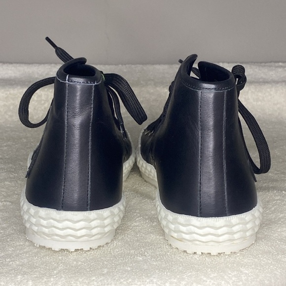 Jimmy Choo Black Leather High Top Trainer Sneakers (EUR 41 / US 8) - Picture 4 of 8